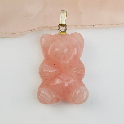 Gemstone Bear Crystal Pendant