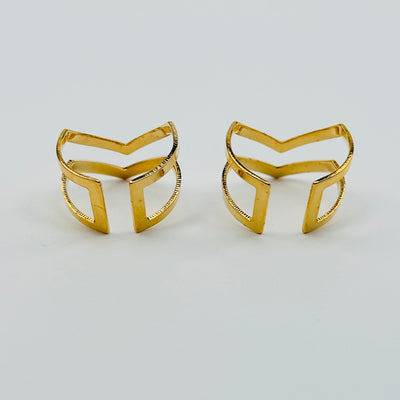 close up of the back of the rings to show that they are adjustable 