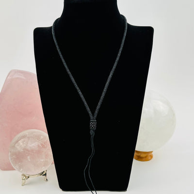 Cord Necklace with accent beads available in black