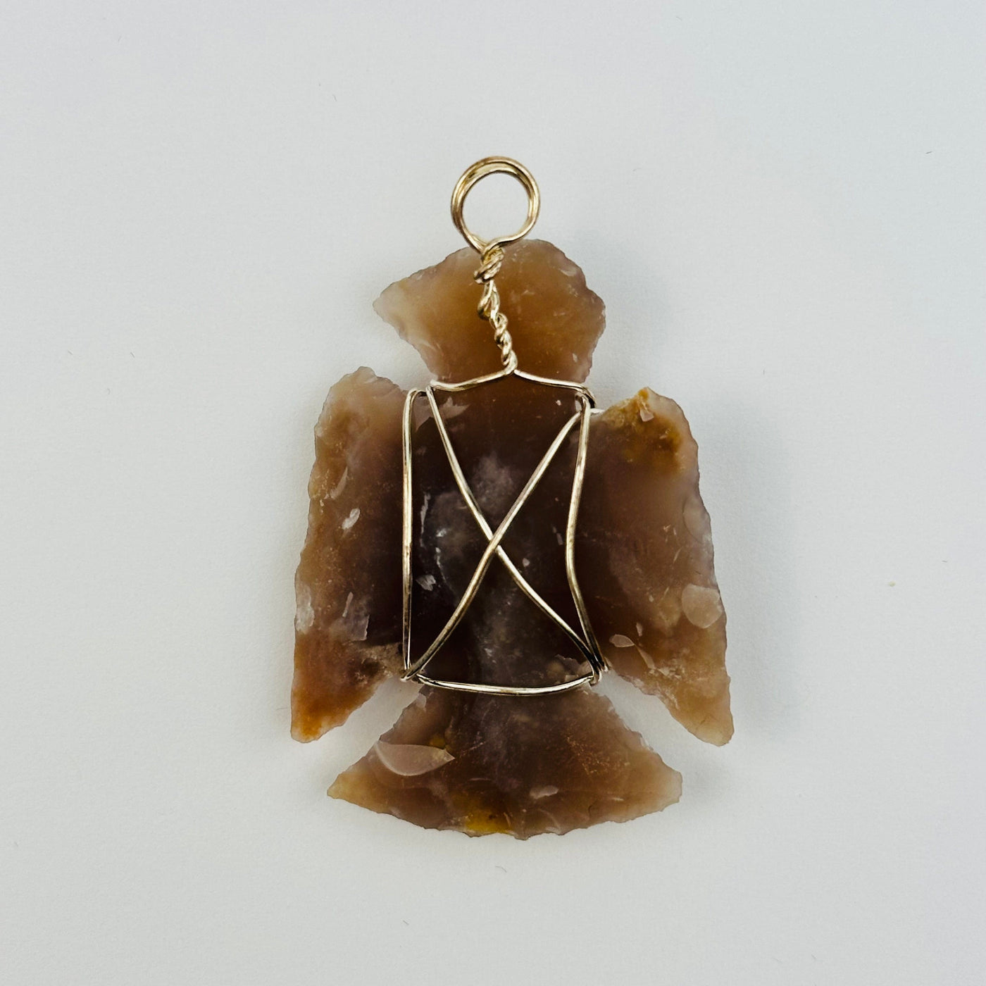 close up of the details on this jasper pendant 