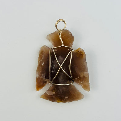 close up of the details on this jasper pendant 