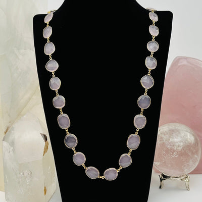 necklaces available in rose quartz 