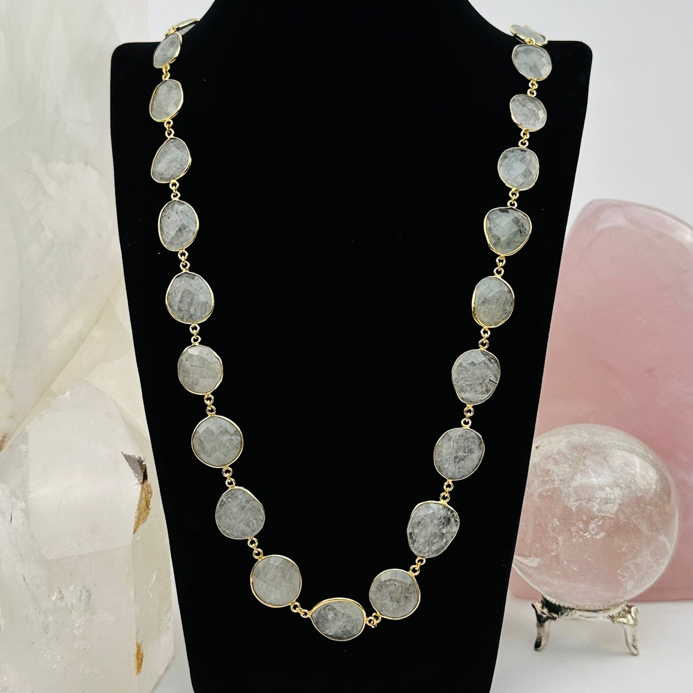 necklace available in black tourmaline quartz