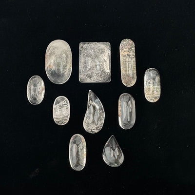 10 pc set of lodolite crystal cabochons 