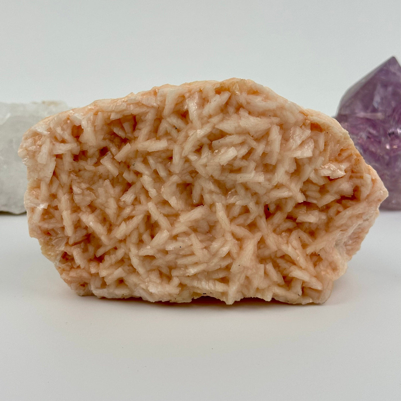 high quality pink dolomite crystal cluster displayed as home decor