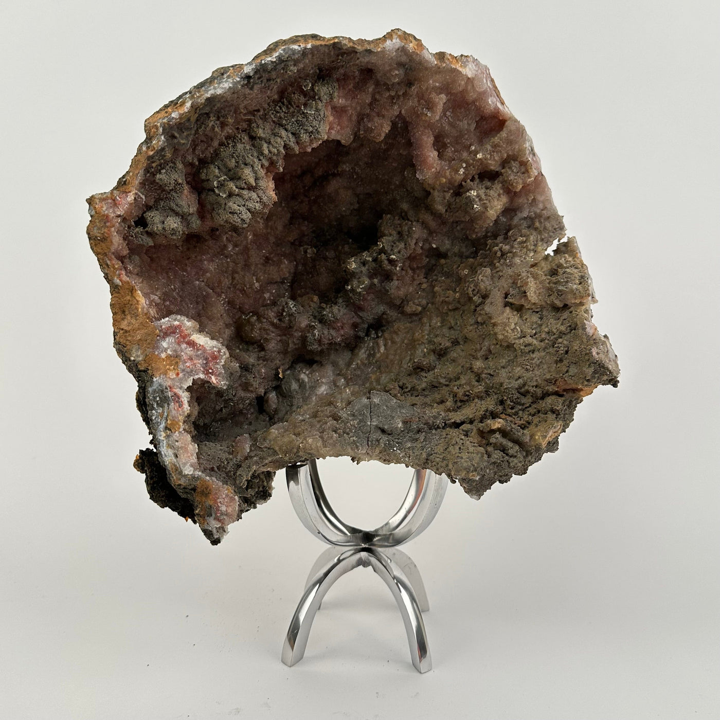 Natural Calcite Crystal Formation on Stand