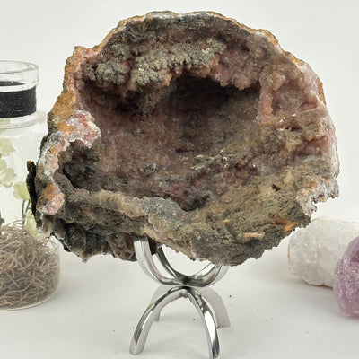 Natural Calcite Crystal Formation on Stand