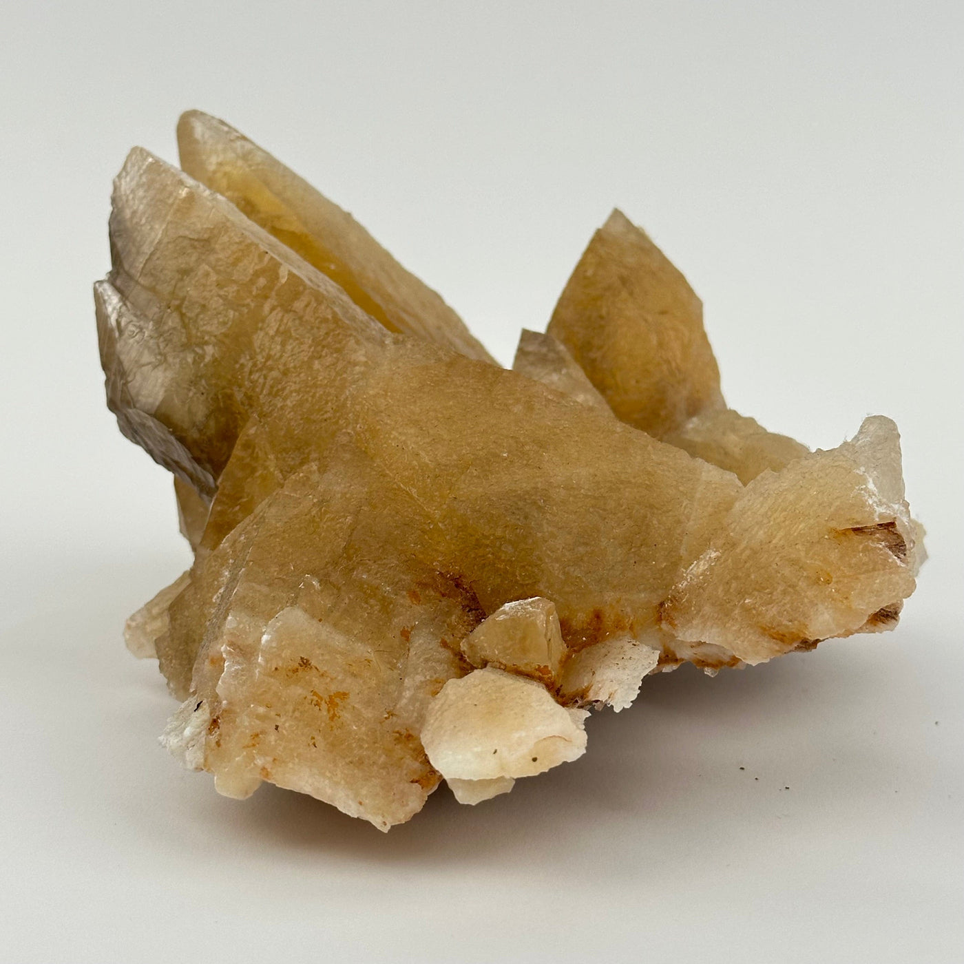 back side of the dog tooth calcite crystal formation