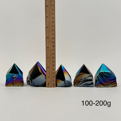 multiple points displayed next to a ruler for size reference 