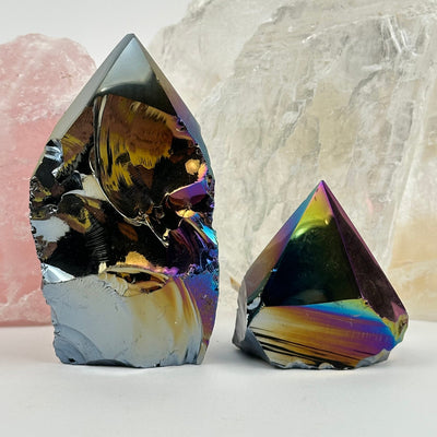 crystal points displayed as home decor 