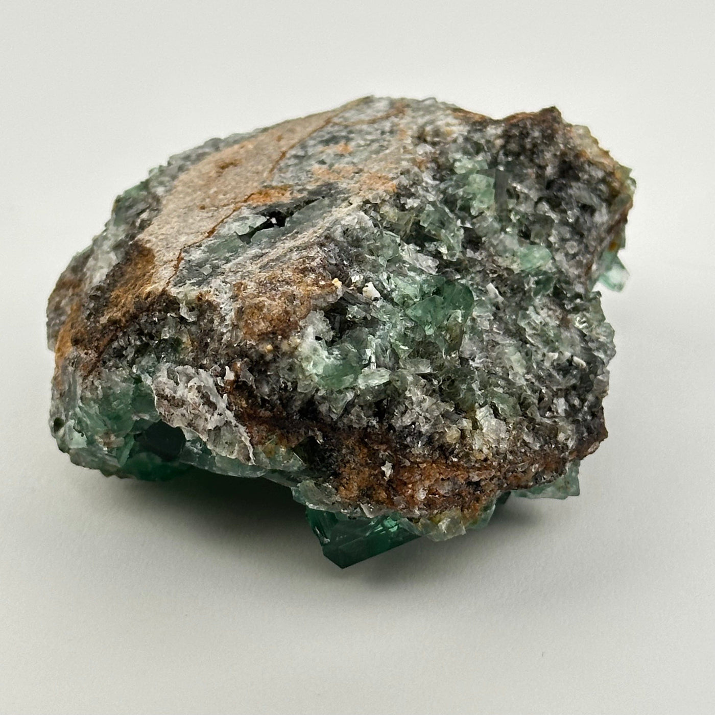 bottom side of the fluorite crystal formation 