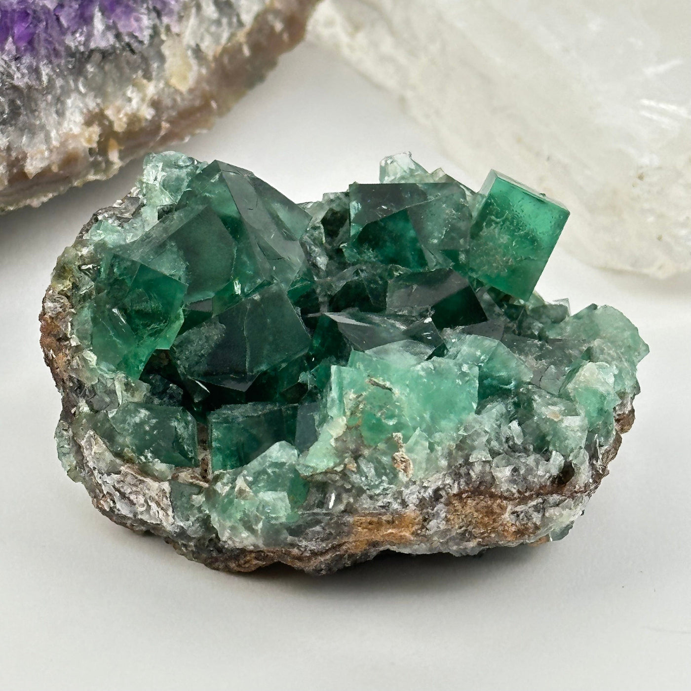  Cubic Fluorite Crystal Cluster - High Grade Formation - displayed as home ddecor 