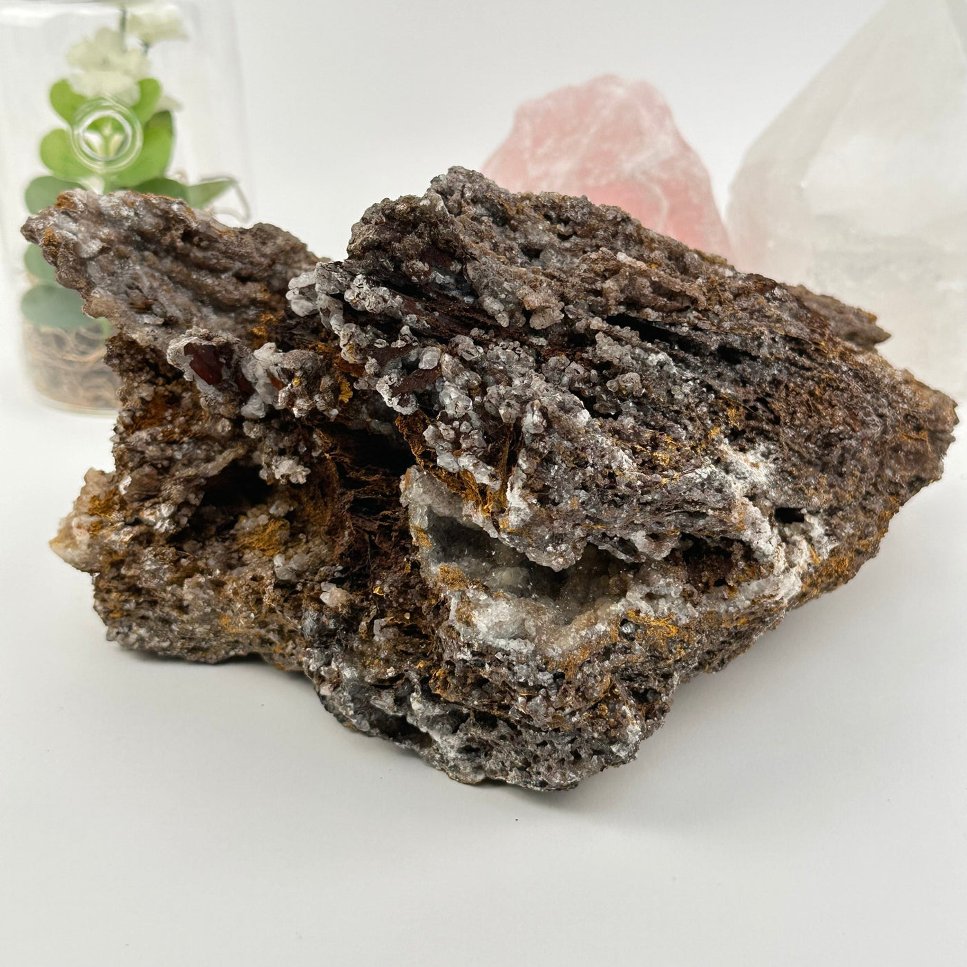 Natural Calcite Crystal Formation displayed as home decor