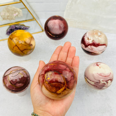 Mookaite Polished Spheres - By Weight -