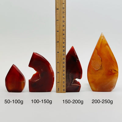 Carnelian Polished Cut Base Point - By Weight