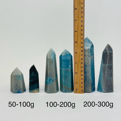 Trolleite Polished Crystal Point - By Weight - next to a ruler for size reference 