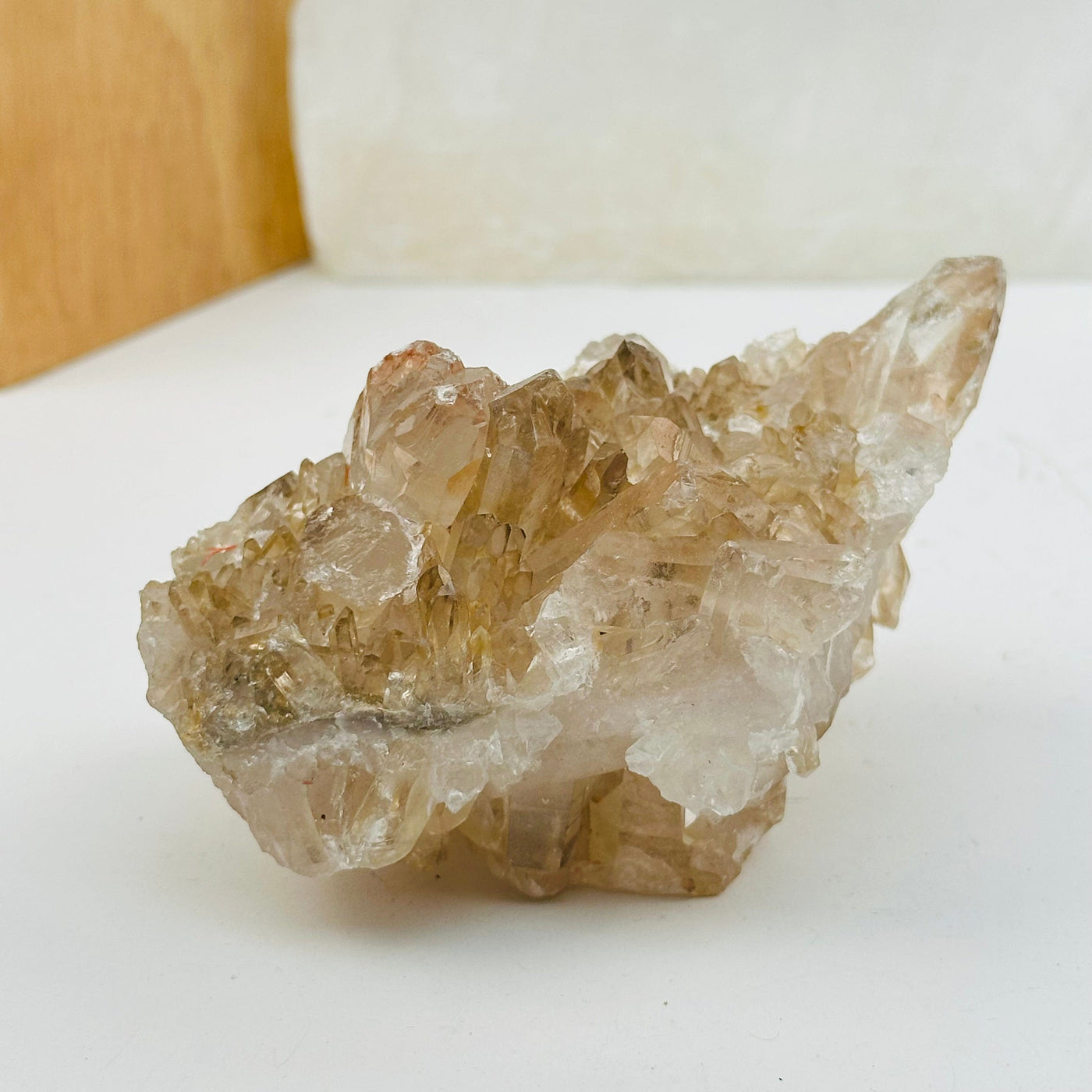 Tangerine Quartz Cluster displayed as home decor