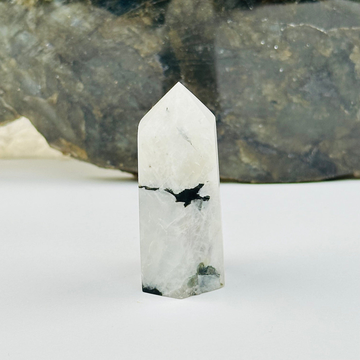 Rainbow Moonstone Polished Crystal Point