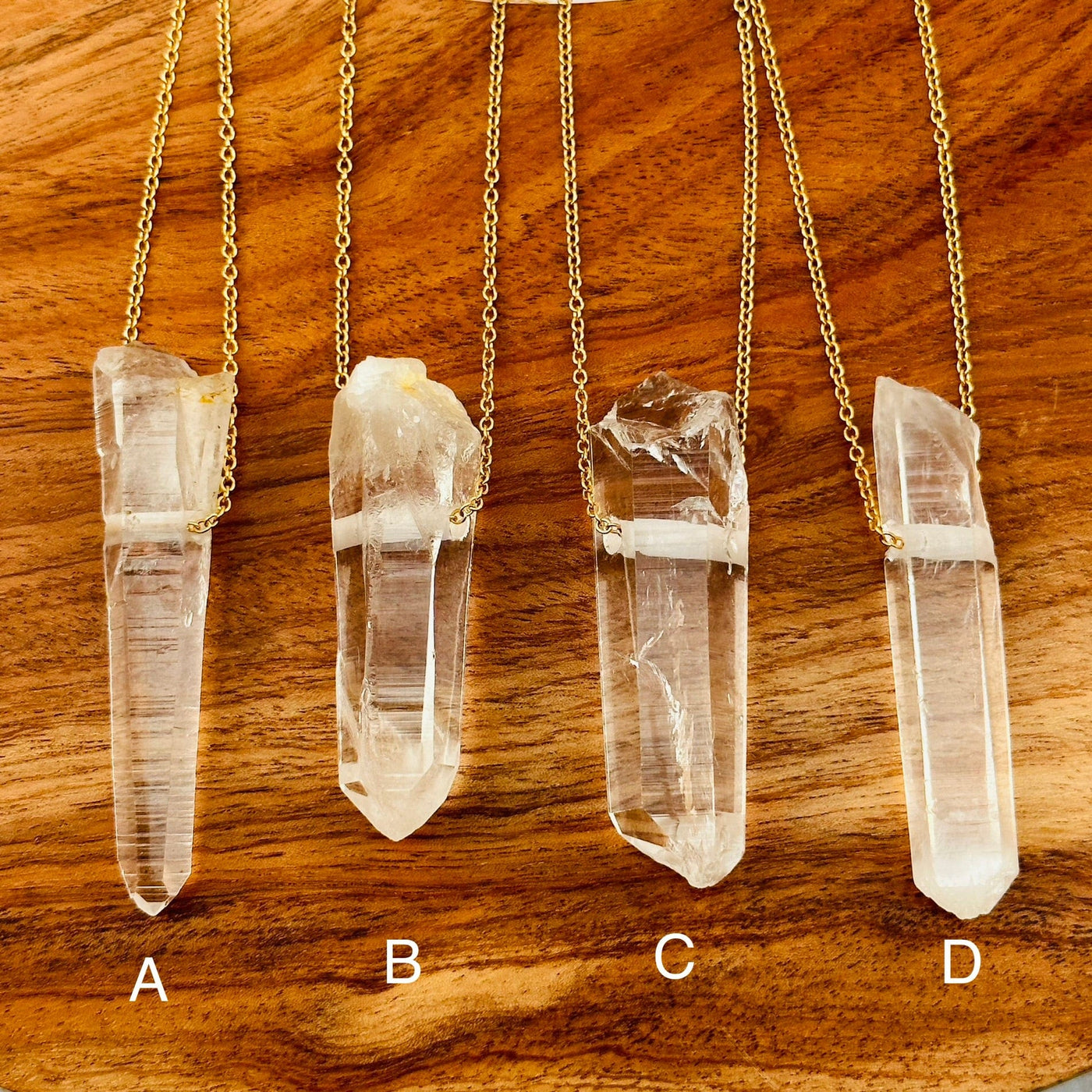 Columbian Lemurian Point Crystal Necklace - you select your favorite one