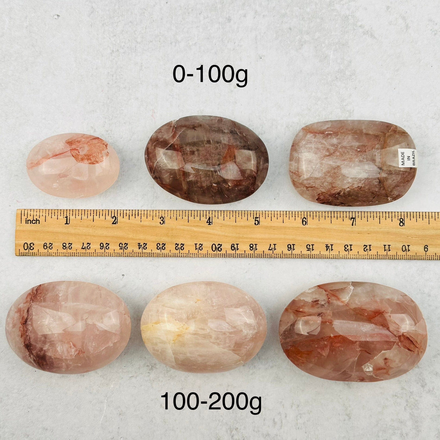 Red Hematoid Polished Crystal Palm Stones - By Weight -