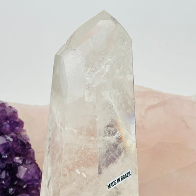 close up of the phantoms on this crystal point 