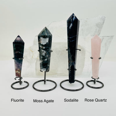 crystal wands come in different crystal types 