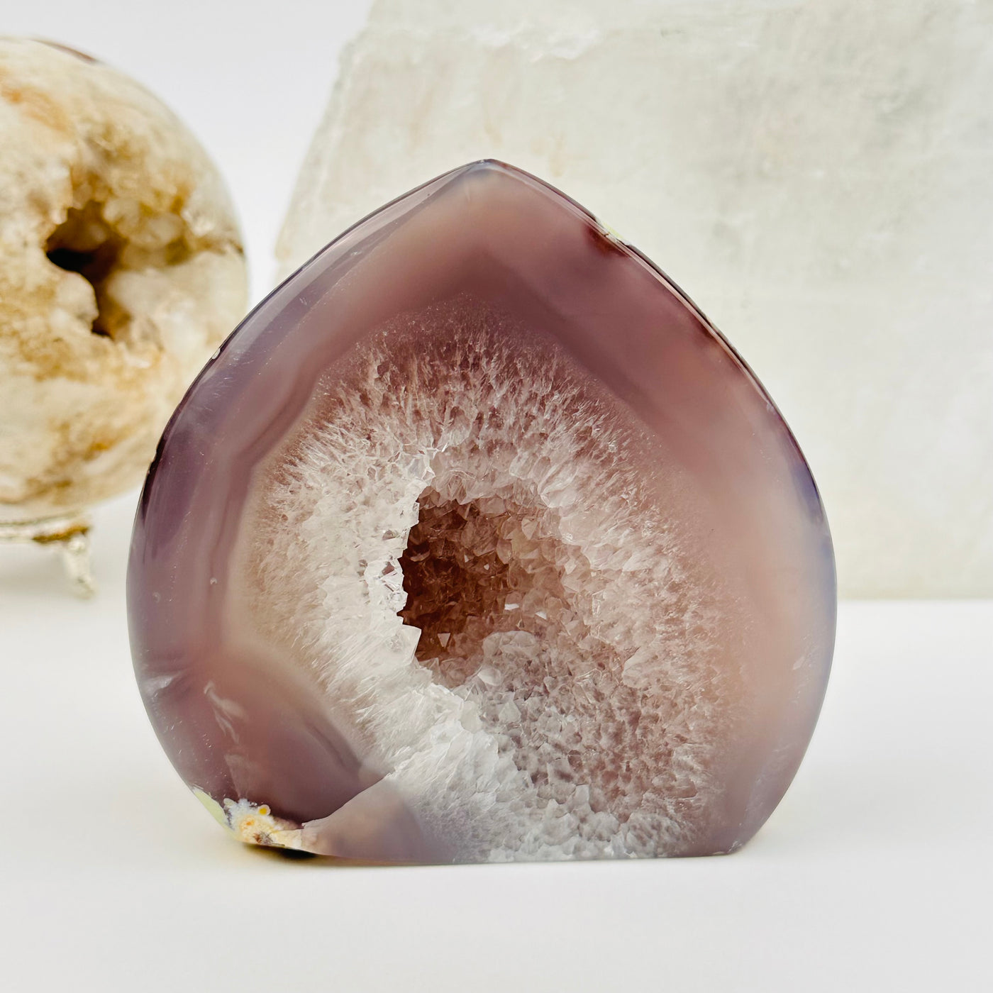 natural agate point displayed as home decor