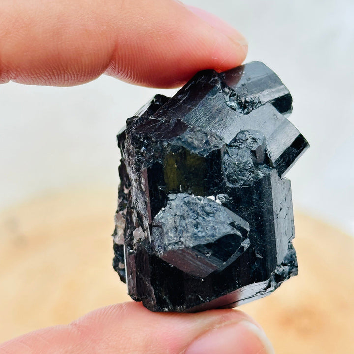 Schorl Black Tourmaline Crystal on Matrix - Rare Find! – Rock Paradise