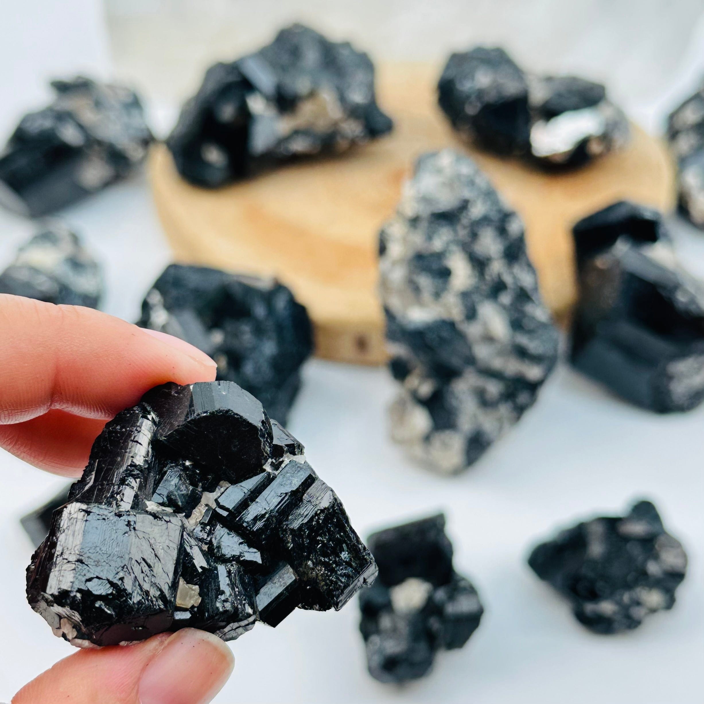 Schorl Black Tourmaline Crystal on Matrix - Rare Find! – Rock Paradise