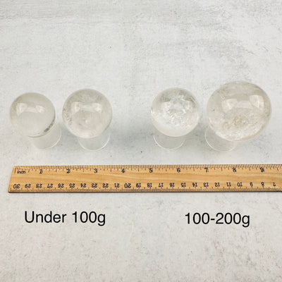 Crystal Quartz Polished Spheres - By Weight