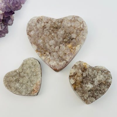 top view of the amethyst heart 