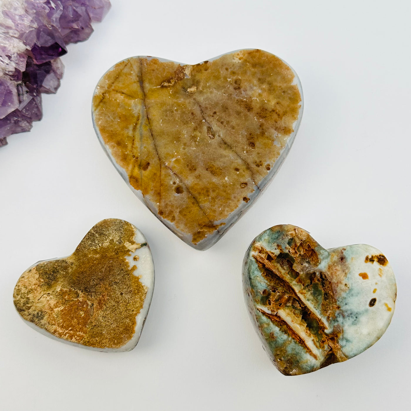 Amethyst Druzy Crystal Heart