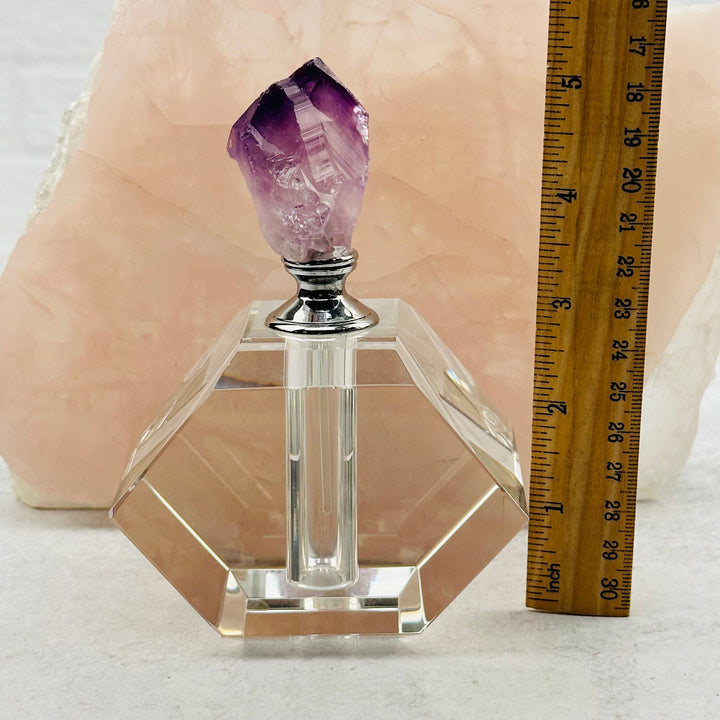 Amethyst Crystal Point Top Large Perfume Bottle – Rock Paradise