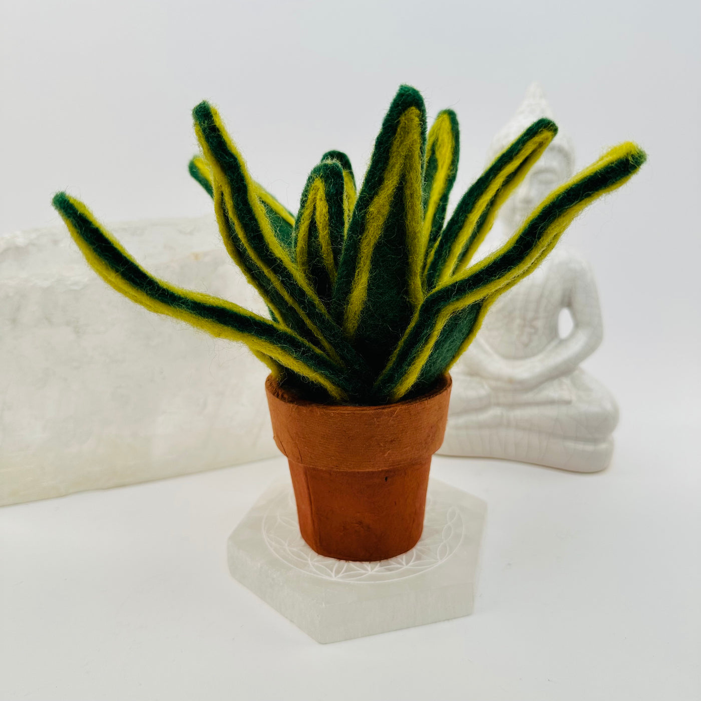 handmade felt plant displayed as home decor