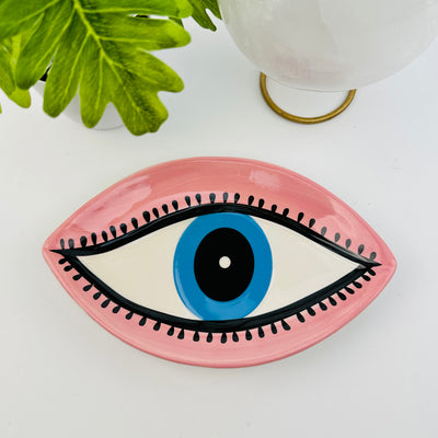 all seeing eye ceramic bowl displayed as home decor