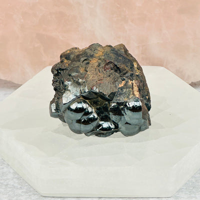 hematite cluster displayed as home decor 