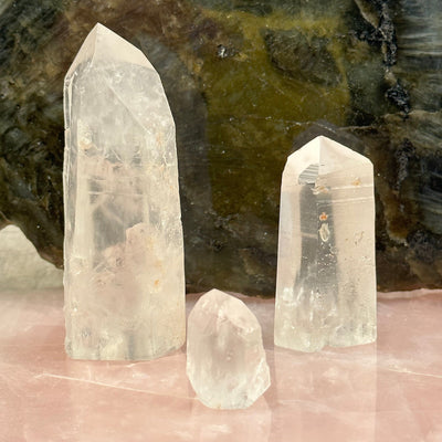 lemurian points displayed as home decor 