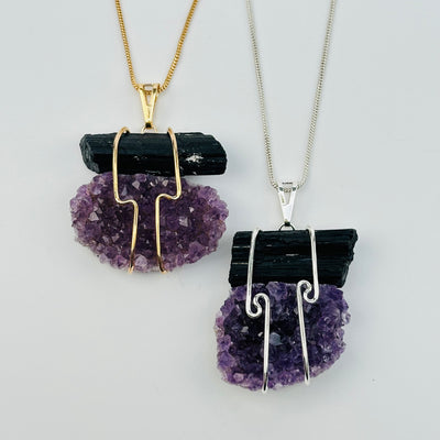 pendants displayed on necklace chain 