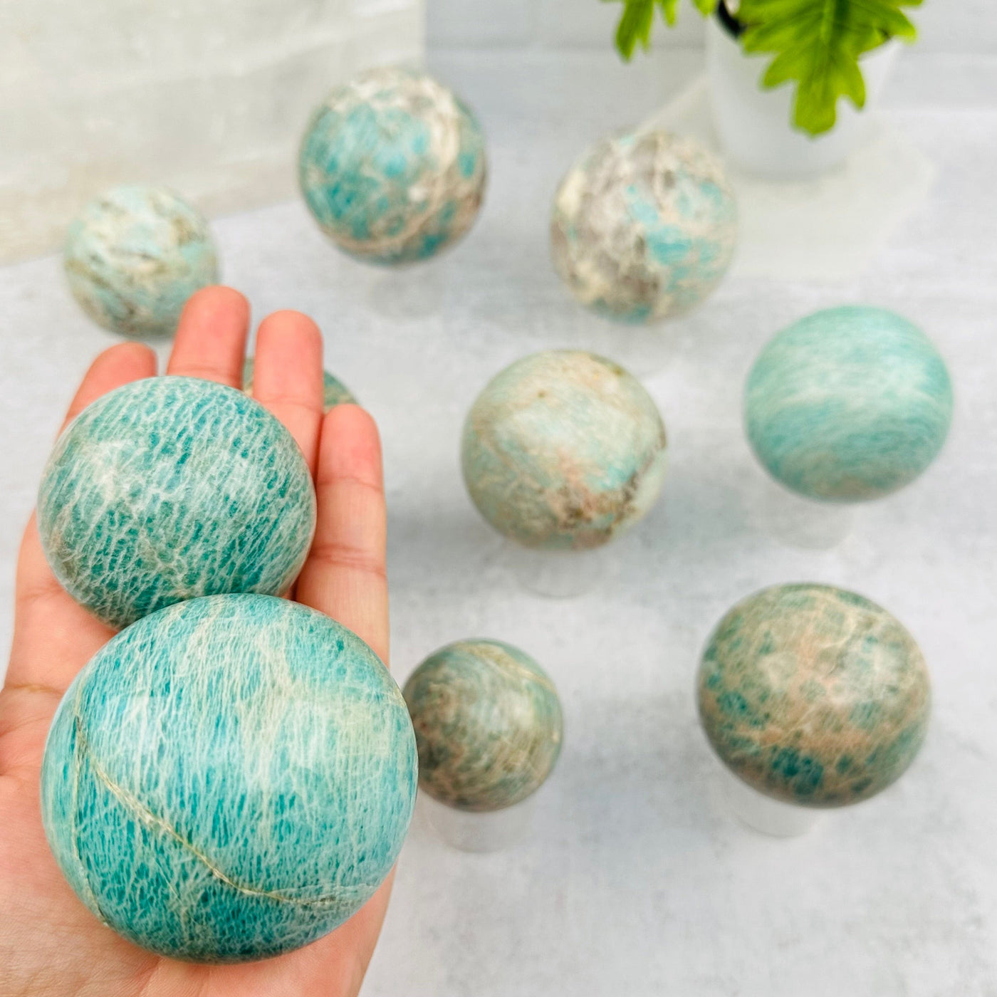 Amazonite Crystal Sphere - By Weight - Crystal Ball -