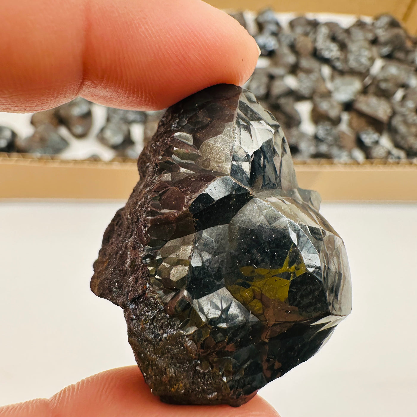 close up of the details on this Botryoidal Hematite