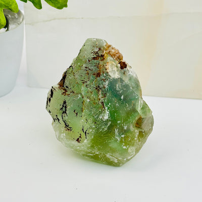close up of the details on this fluorite crystal cluster 