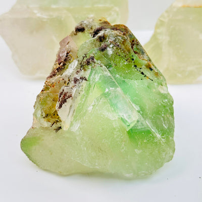 close up of the details on this fluorite crystal cluster
