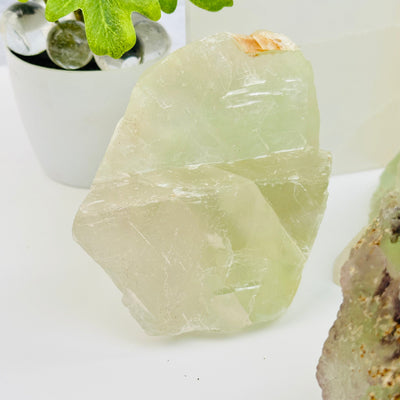 fluorite crystal cluster displayed as home decor