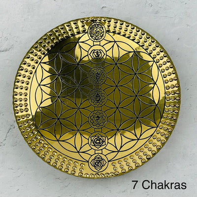  Brass Tray available with seven chakras 