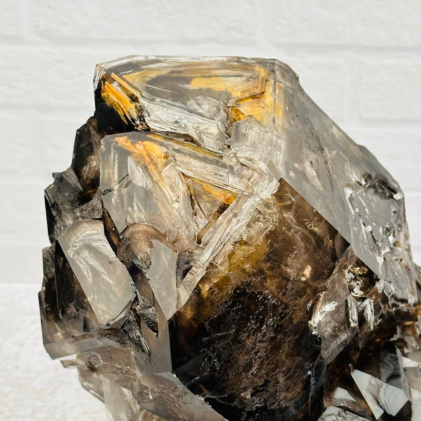 close up of the layers within the crystal 