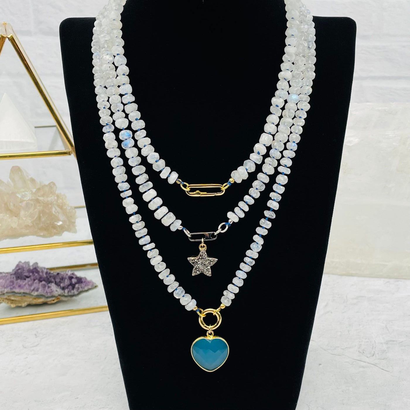 Moonstone Candy Necklace - You Choose Style -