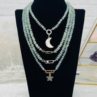 Aquamarine Candy Necklace - You Choose Style -