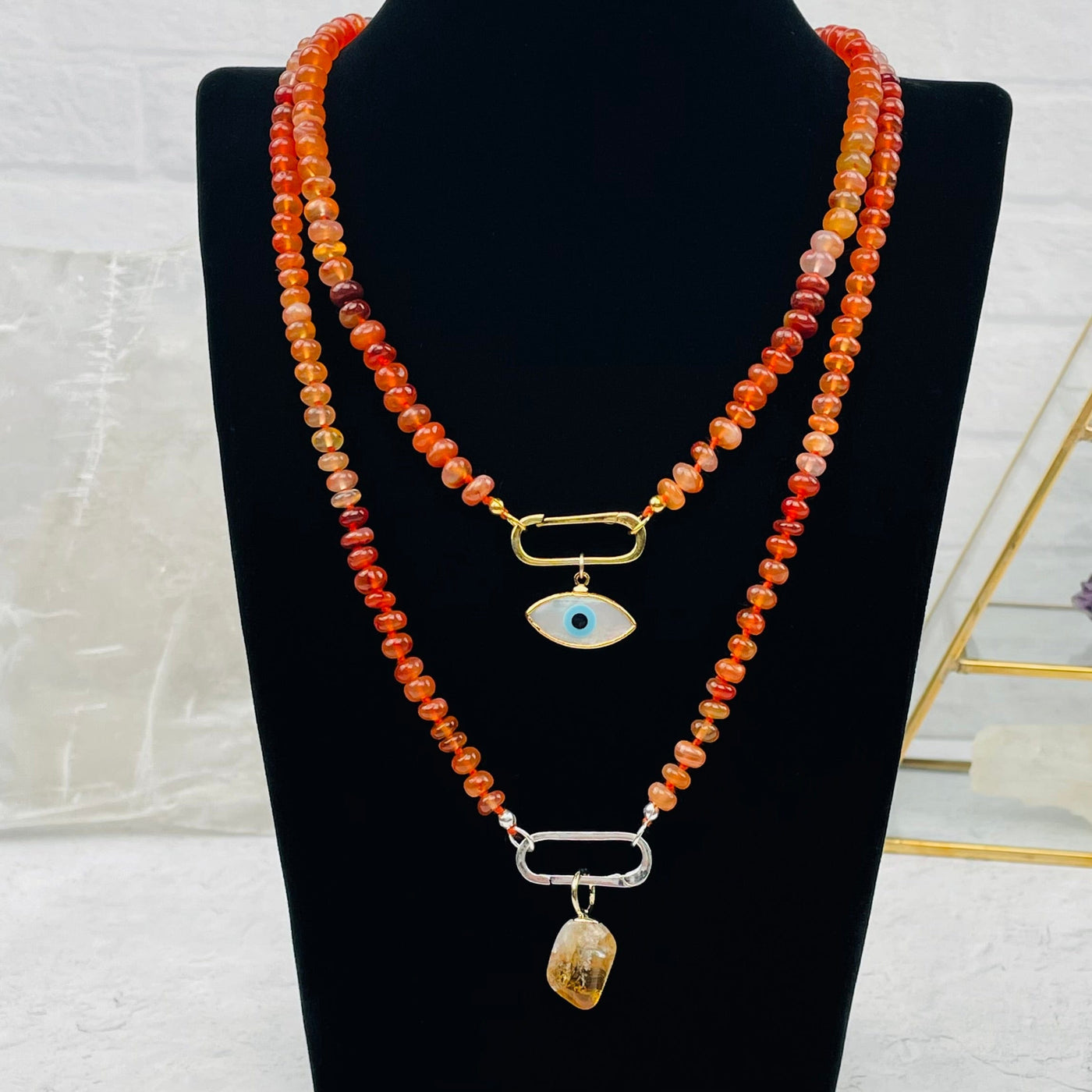 Carnelian Candy Necklace - You Choose Style -