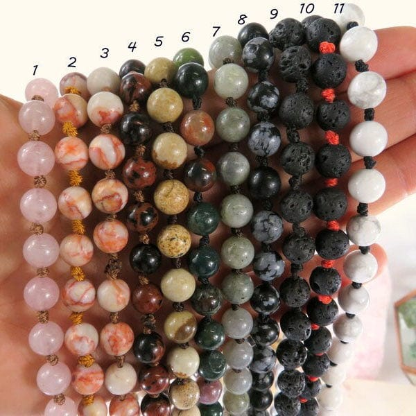 Knotted Crystal Gemstone Necklaces number to make sure you select the one you want