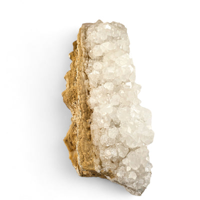 Calcite Crystal Cluster on Limestone - High Grade side view